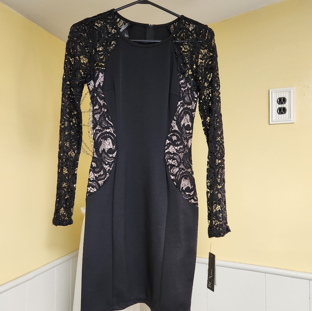 NWT BCX Black lace dress